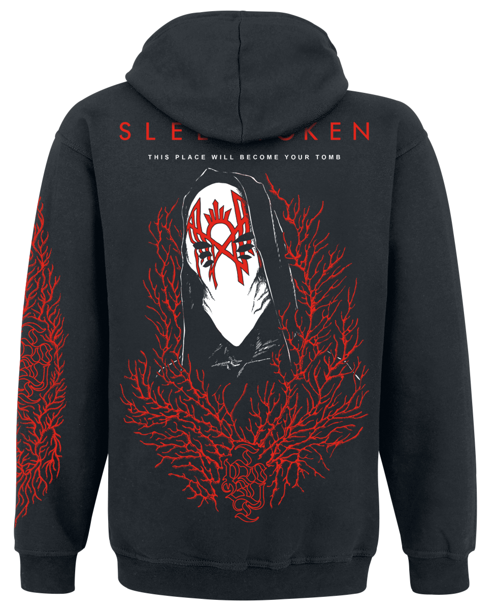 Sweat-shirt zippé à capuche  de Sleep Token - Portrait Zip - S à XXL - pour Homme - noir - Sleep Token - View 2