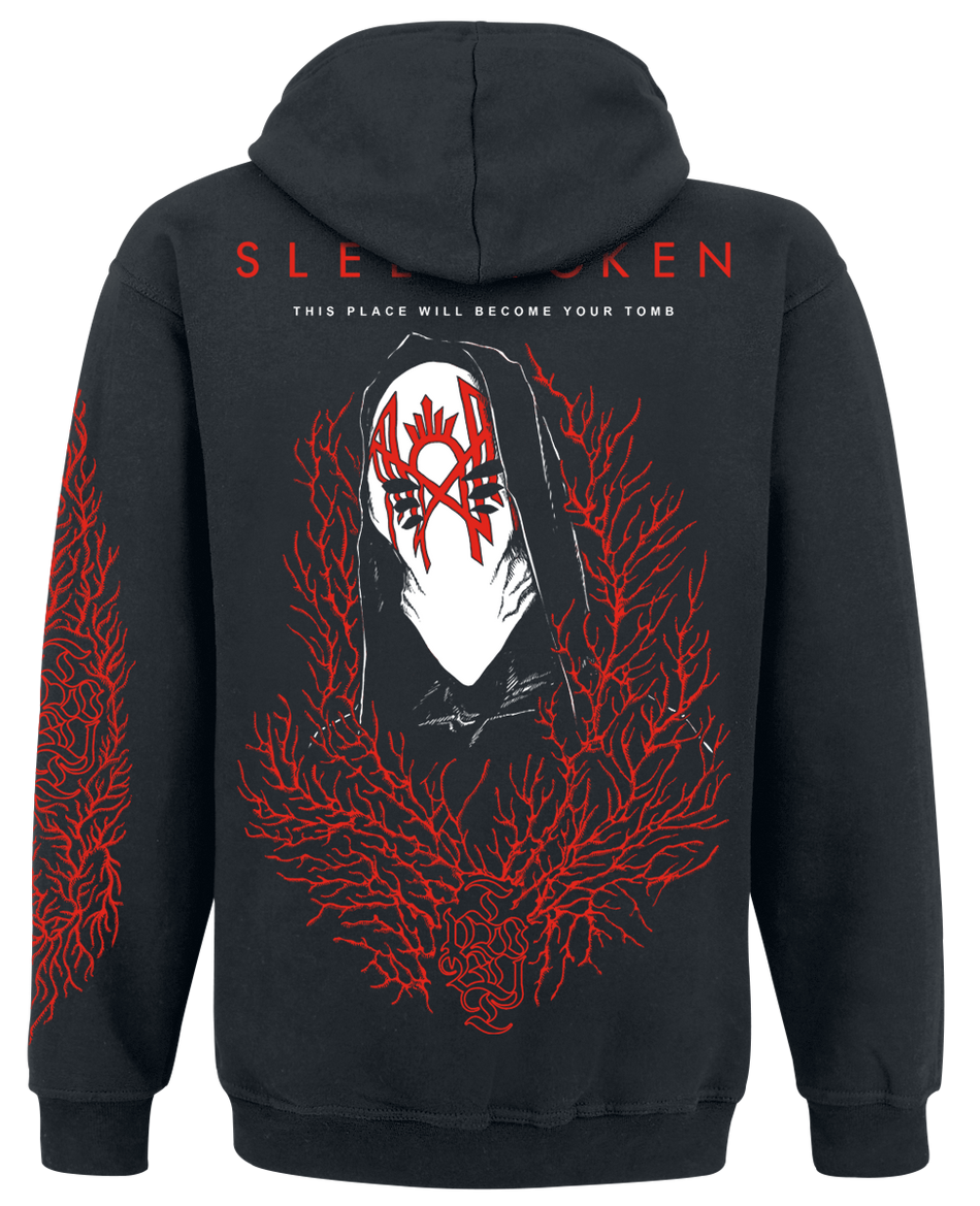 Sweat-shirt zippé à capuche  de Sleep Token - Portrait Zip - S à XXL - pour Homme - noir - Sleep Token - View 2