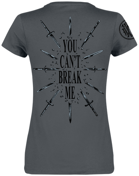 T-Shirt Manches courtes  de Parkway Drive - You Can't Break Me - S à XXL - pour Femme - gris - Parkway Drive - View 2