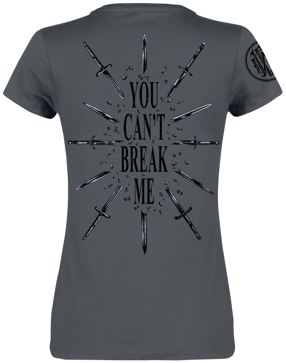 T-Shirt Manches courtes  de Parkway Drive - You Can't Break Me - S à XXL - pour Femme - gris - Parkway Drive - View 2