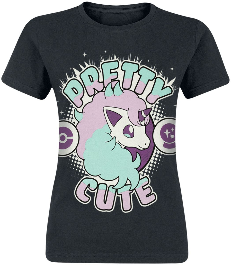 T-Shirt Manches courtes Gaming de Pokémon - Galar-Ponita - S à XXL - pour Femme - noir - Pokémon