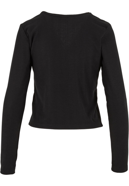 Gilets & Ponchos  de Urban Classics - Ladies Rib Cardigan - XS à XL - pour Femme - noir - Urban Classics - View 2