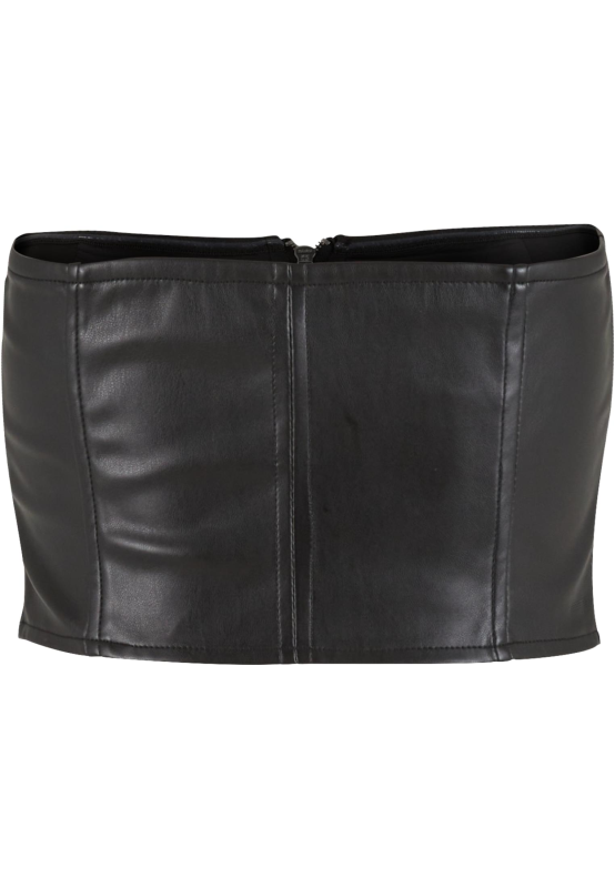 Top  de Urban Classics - Haut Bandeau Simili-Cuir - M à XL - pour Femme - noir - Urban Classics - View 2