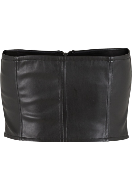 Top  de Urban Classics - Haut Bandeau Simili-Cuir - M à XL - pour Femme - noir - Urban Classics - View 2