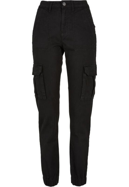 Pantalon Cargo  de Urban Classics - Pantalon Pratique Coton Sergé - 29 à 31 - pour Femme - noir - Urban Classics