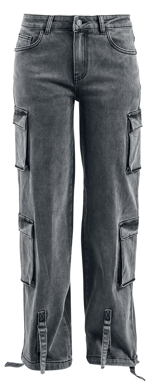 Pantalon Cargo  de RED by EMP - Ladies Cargo Denim - W27L32 à W30L32 - pour Femme - gris - RED by EMP
