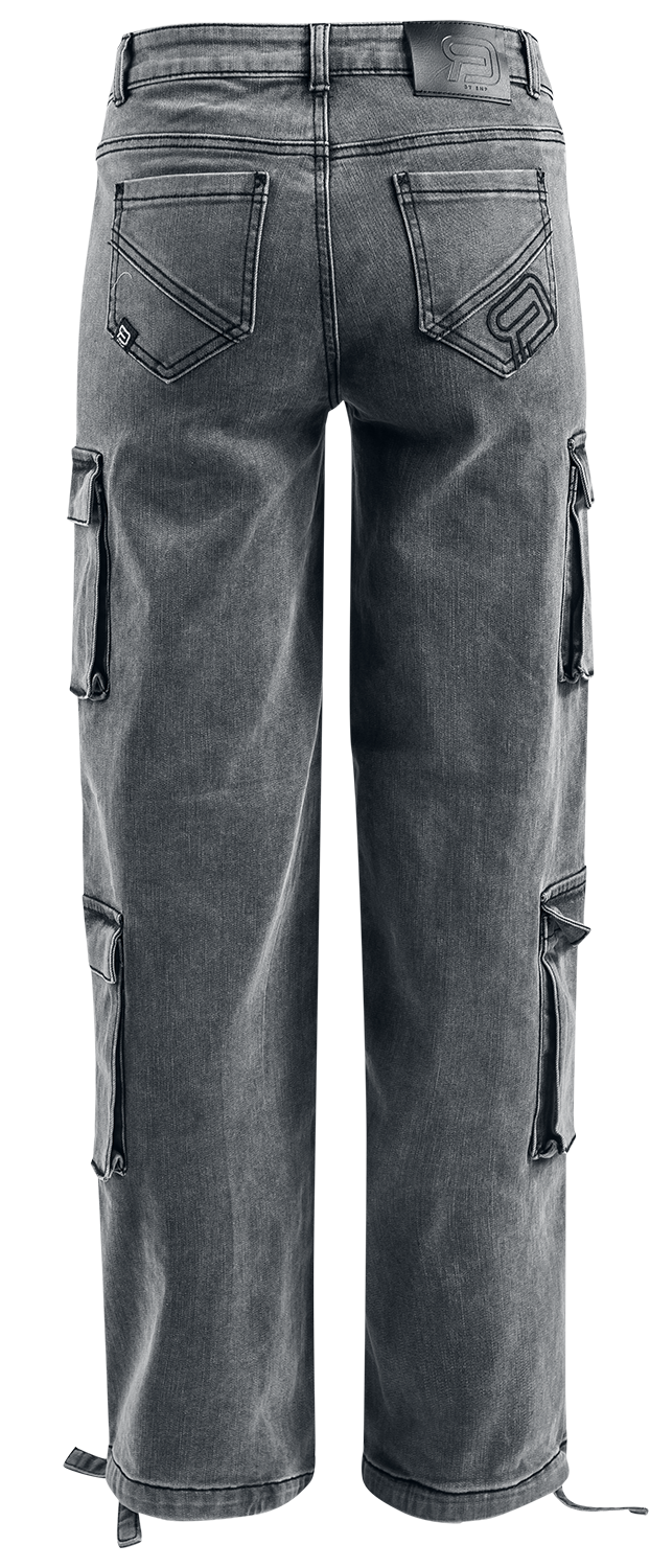Pantalon Cargo  de RED by EMP - Ladies Cargo Denim - W27L32 à W30L32 - pour Femme - gris - RED by EMP - View 2