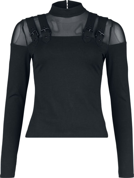 T-shirt manches longues Gothic de KIHILIST by KILLSTAR - Spellsmith Top - XS à 4XL - pour Femme - noir - KIHILIST by KILLSTAR