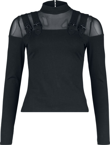 T-shirt manches longues Gothic de KIHILIST by KILLSTAR - Spellsmith Top - XS à XXL - pour Femme - noir - KIHILIST by KILLSTAR