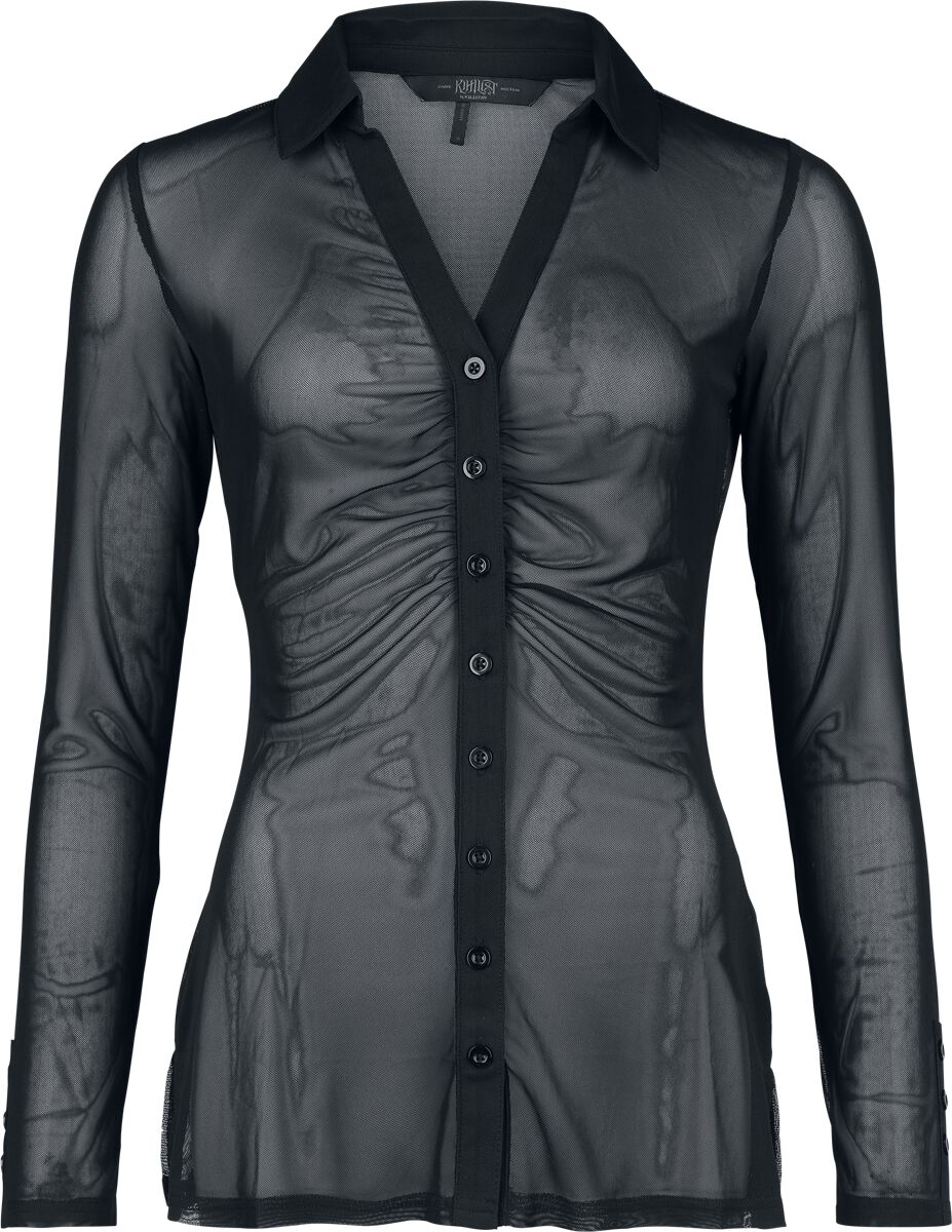 Chemise manches longues Gothic de KIHILIST by KILLSTAR - After The After Mesh Shirt - XS à XXL - pour Femme - noir - KIHILIST by KILLSTAR
