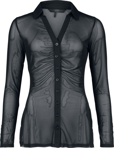 Chemise manches longues Gothic de KIHILIST by KILLSTAR - After The After Mesh Shirt - XS à XXL - pour Femme - noir - KIHILIST by KILLSTAR