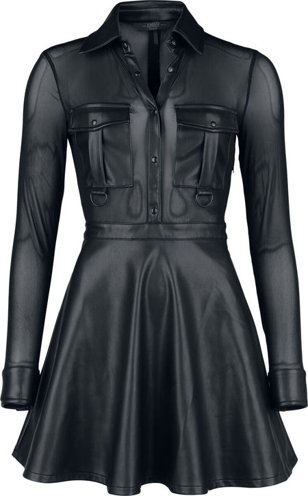 Robe courte Gothic de KIHILIST by KILLSTAR - Shadowsinger Dress - XS à XXL - pour Femme - noir - KIHILIST by KILLSTAR