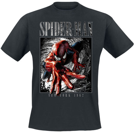T-Shirt Manches courtes Disney de Spider-Man - New York - 1962 - S à XXL - pour Homme - noir - Spider-Man