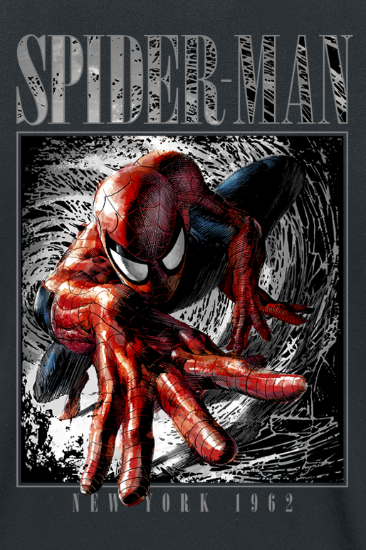 T-Shirt Manches courtes Disney de Spider-Man - New York - 1962 - S à XXL - pour Homme - noir - Spider-Man - View 2