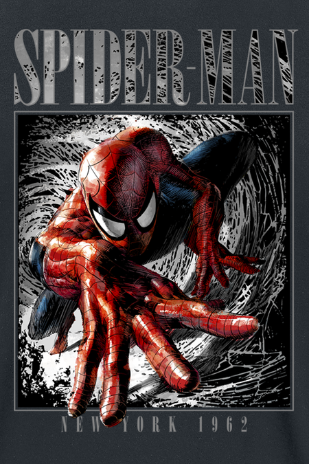 T-Shirt Manches courtes Disney de Spider-Man - New York - 1962 - S à XXL - pour Homme - noir - Spider-Man - View 2
