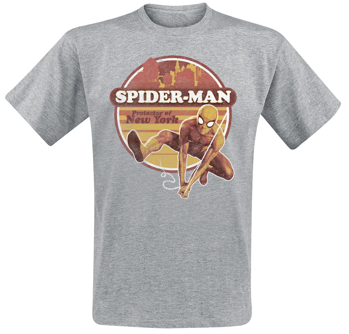 T-Shirt Manches courtes Disney de Spider-Man - Protector Of New York - S à XXL - pour Homme - gris - Spider-Man