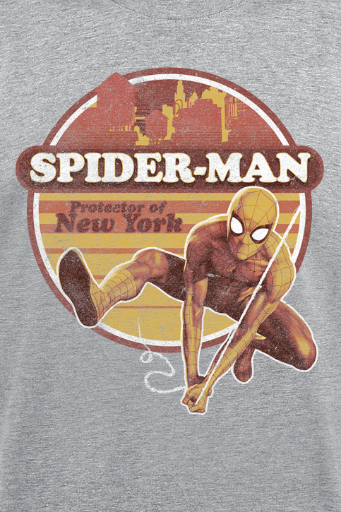 T-Shirt Manches courtes Disney de Spider-Man - Protector Of New York - S à XXL - pour Homme - gris - Spider-Man - View 2