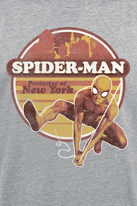 T-Shirt Manches courtes Disney de Spider-Man - Protector Of New York - S à XXL - pour Homme - gris - Spider-Man - View 2