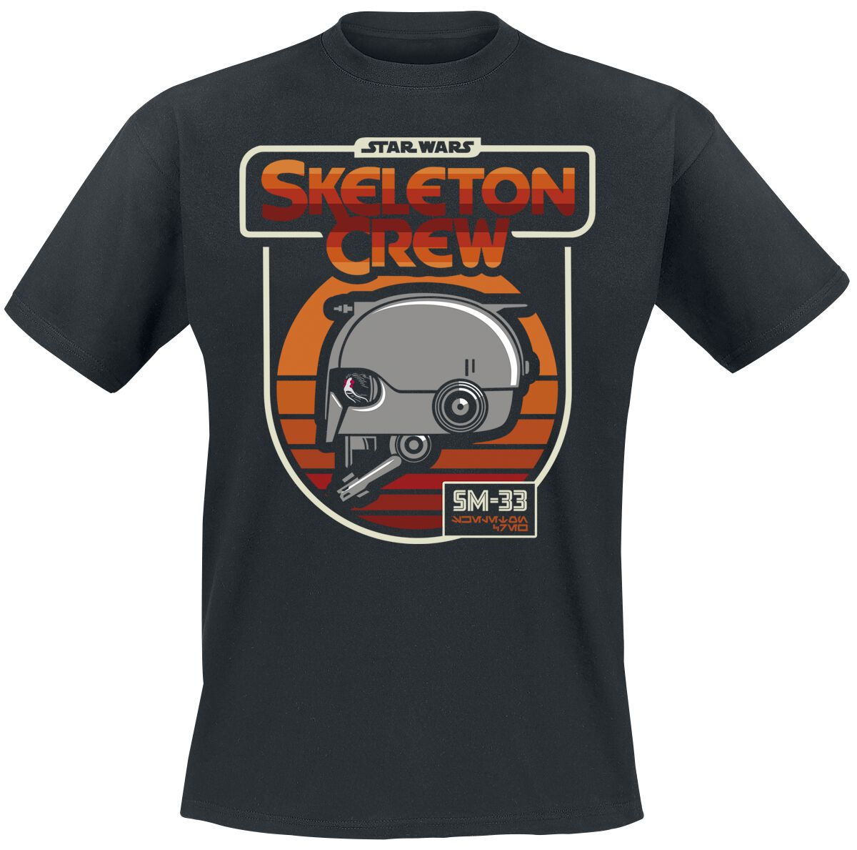 T-Shirt Manches courtes Disney de Star Wars - Skeleton Crew - SM-33 Retro - M à 3XL - pour Homme - noir - Star Wars