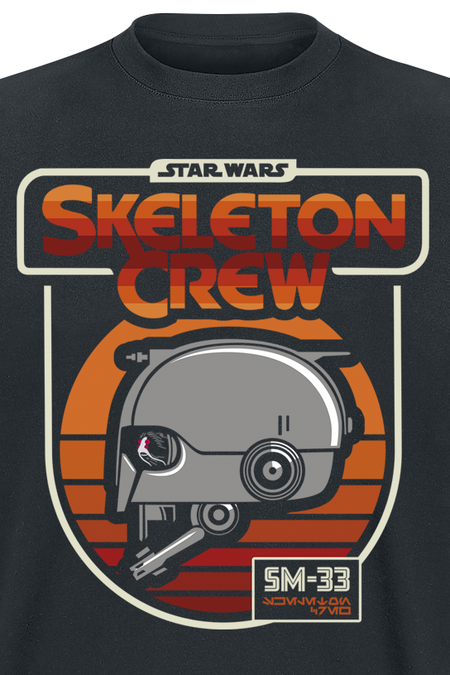 T-Shirt Manches courtes Disney de Star Wars - Skeleton Crew - SM-33 Retro - M à 3XL - pour Homme - noir - Star Wars - View 2