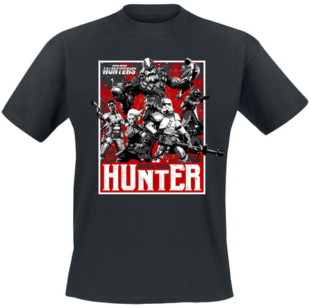 T-Shirt Manches courtes Gaming de Star Wars - Hunters - Choose Your Hunter - L à XXL - pour Homme - noir - Star Wars