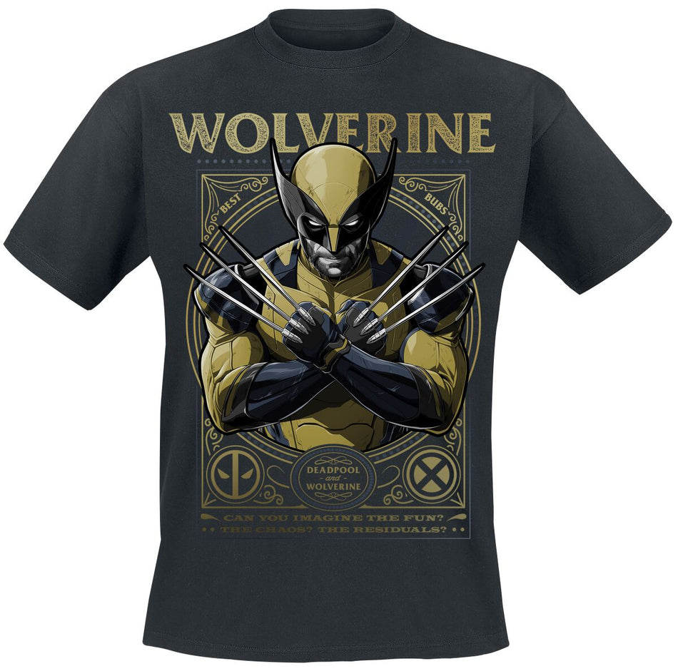 T-Shirt Manches courtes  de Deadpool - 3 - Wolverine - S à XXL - pour Homme - noir - Deadpool