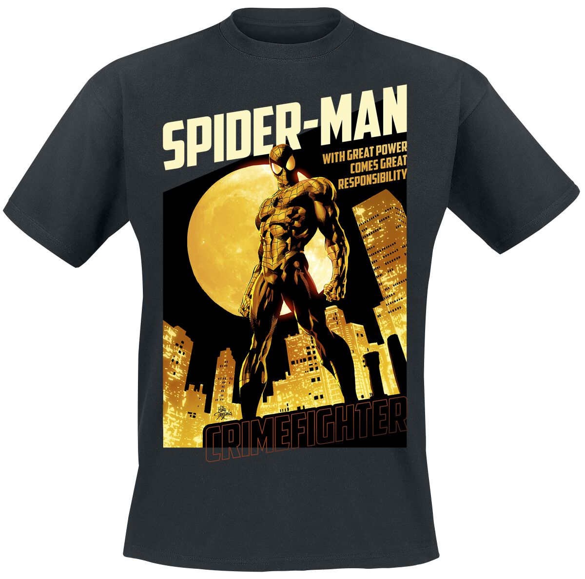 T-Shirt Manches courtes Disney de Spider-Man - Crime Fighter - S à M - pour Homme - noir - Spider-Man