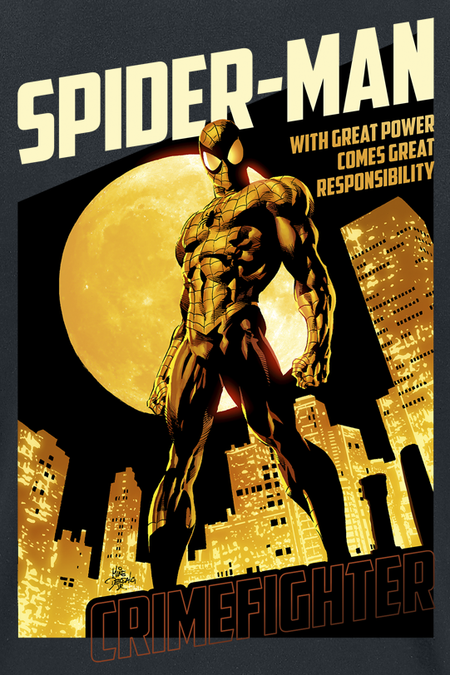 T-Shirt Manches courtes Disney de Spider-Man - Crime Fighter - S à M - pour Homme - noir - Spider-Man - View 2
