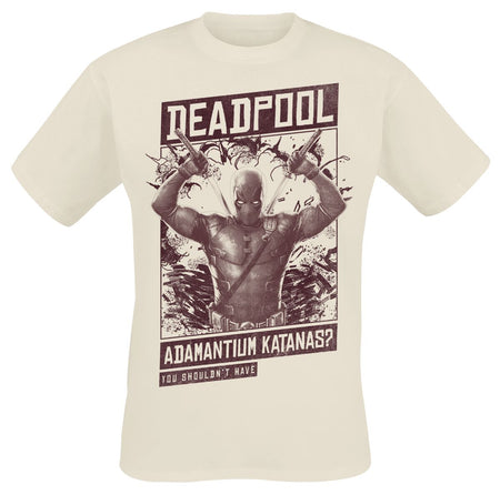 T-Shirt Manches courtes Disney de Deadpool - 3 - Adamantium Katanas - S à XL - pour Homme - naturel - Deadpool
