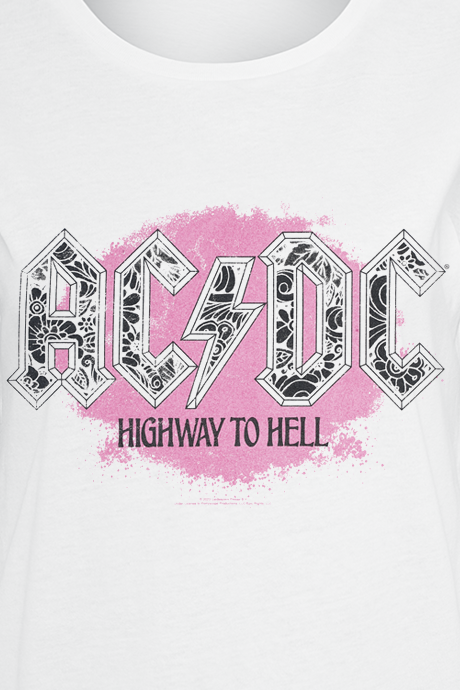 T-Shirt Manches courtes  de AC/DC - Highway To Hell Flowers - S à 3XL - pour Femme - blanc - AC/DC - View 2