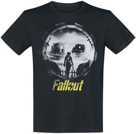 T-Shirt Manches courtes Gaming de Fallout - Vault 33 - Into The Wasteland - S à XXL - pour Homme - noir - Fallout