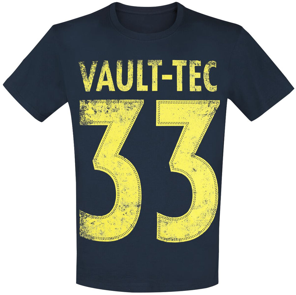 T-Shirt Manches courtes Gaming de Fallout - Vault-Tec 33 - S à XXL - pour Homme - bleu - Fallout