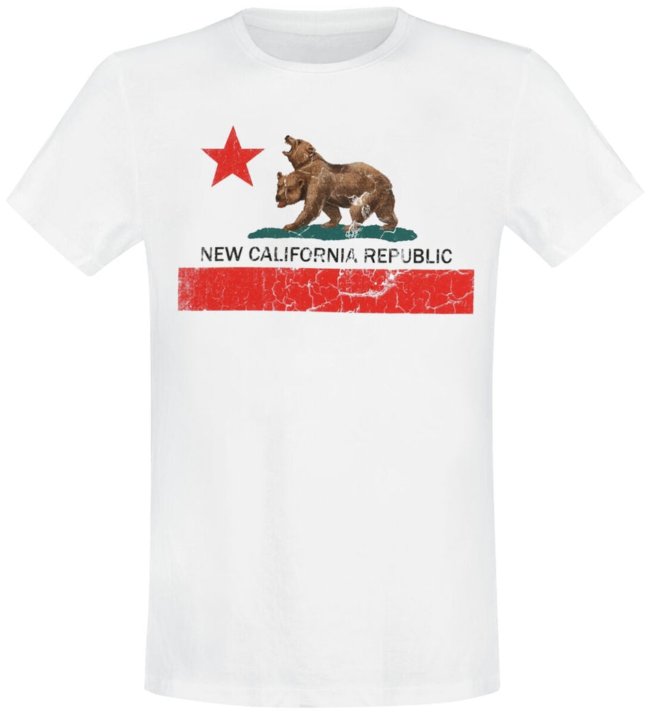 T-Shirt Manches courtes Gaming de Fallout - New California Republic - S à XXL - pour Homme - blanc - Fallout