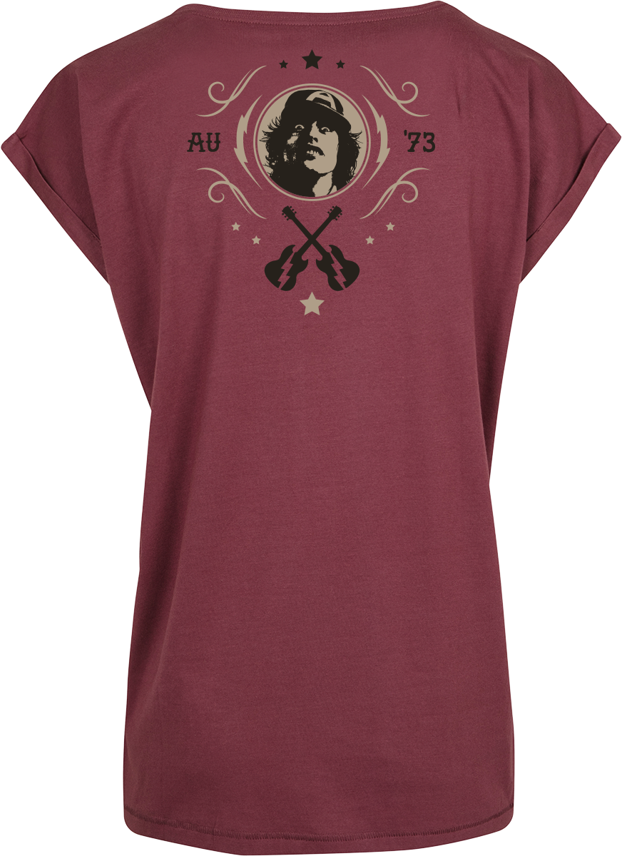T-Shirt Manches courtes  de AC/DC - High Voltage - Rock 'N' Roll - S à XXL - pour Femme - bordeaux - AC/DC - View 2