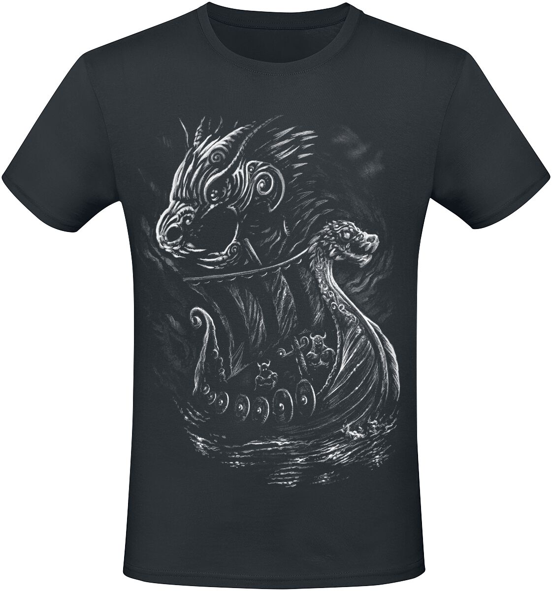 T-Shirt Manches courtes  de Axel Hermann - Viking Ship - S à 5XL - pour Homme - noir - Axel Hermann