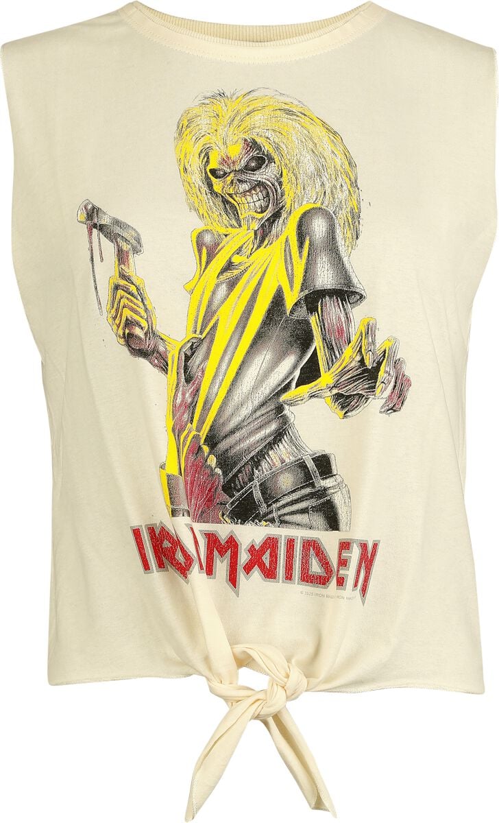 Top  de Iron Maiden - Amplified Collection - Killers - S à XL - pour Femme - blanc - Iron Maiden