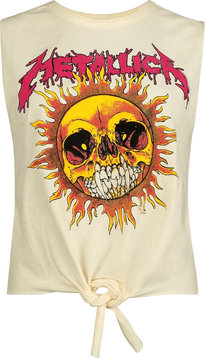 Top  de Metallica - Amplified Collection - Neon Sun - S à XL - pour Femme - blanc - metallica