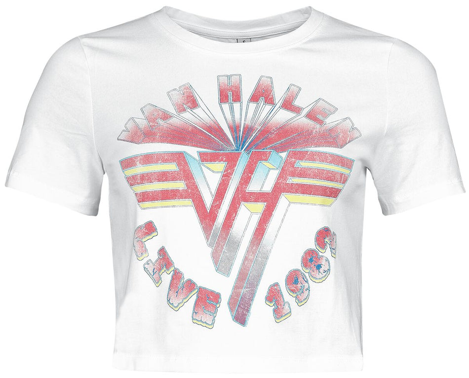 T-Shirt Manches courtes  de Van Halen - Live '82 - S à XL - pour Femme - blanc - Van Halen
