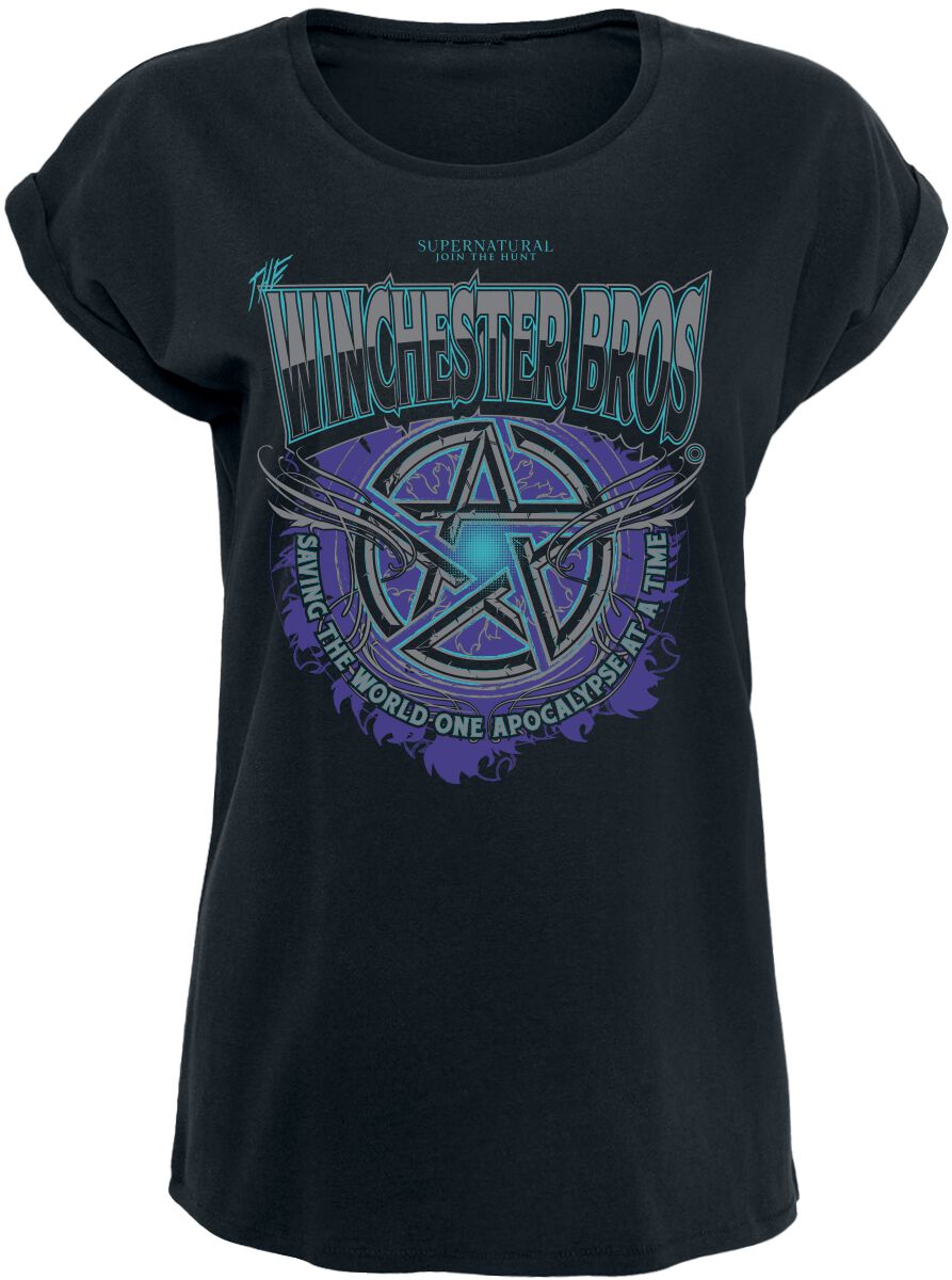 T-Shirt Manches courtes  de Supernatural - Winchester Bros - S à XXL - pour Femme - noir - Supernatural