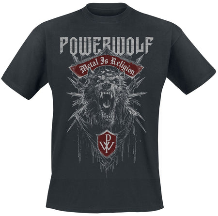 T-Shirt Manches courtes  de Powerwolf - Chaos Crest - S à 5XL - pour Homme - noir - Powerwolf