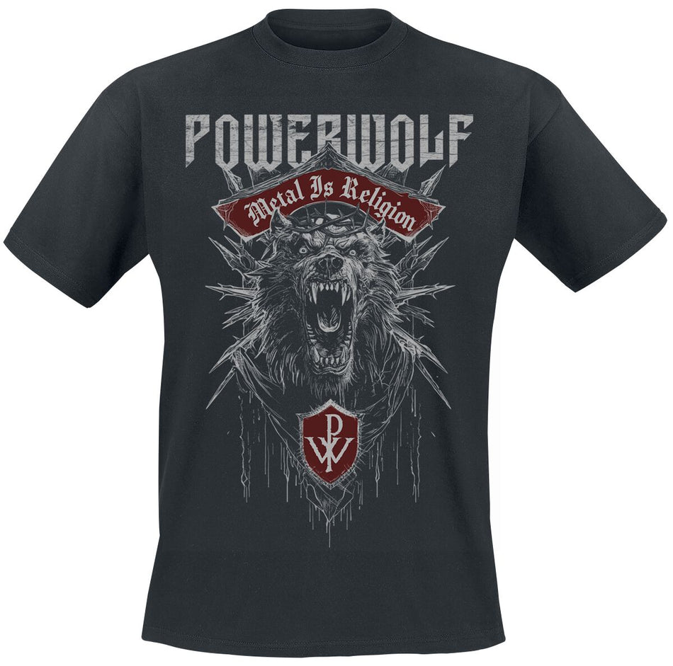 T-Shirt Manches courtes  de Powerwolf - Chaos Crest - S à 5XL - pour Homme - noir - Powerwolf