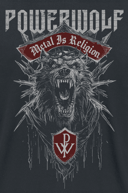 T-Shirt Manches courtes  de Powerwolf - Chaos Crest - S à 5XL - pour Homme - noir - Powerwolf - View 2