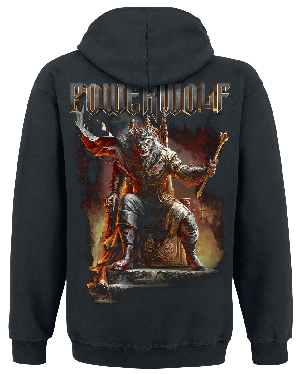 Sweat-shirt à capuche  de Powerwolf - Wake Up The Wicked - S à XXL - pour Homme - noir - Powerwolf - View 2