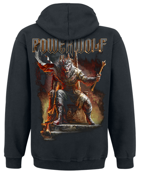 Sweat-shirt à capuche  de Powerwolf - Wake Up The Wicked - S à XXL - pour Homme - noir - Powerwolf - View 2
