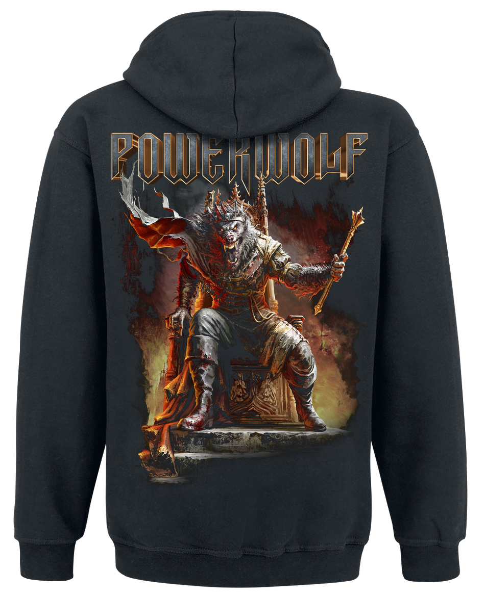 Sweat-shirt à capuche  de Powerwolf - Wake Up The Wicked - S à XXL - pour Homme - noir - Powerwolf - View 2