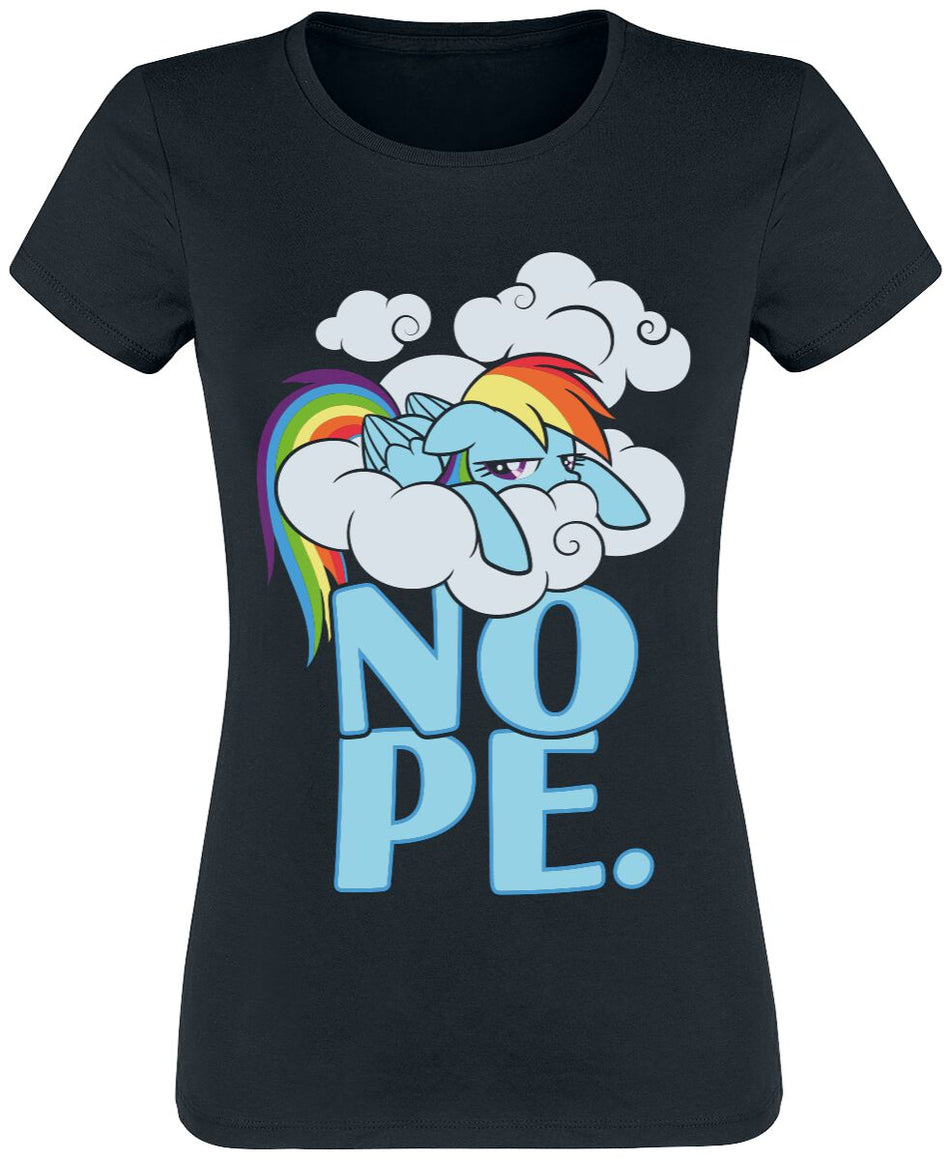 T-Shirt Manches courtes  de My Little Pony - Rainbow Dash - NOPE - S à XXL - pour Femme - noir - My Little Pony