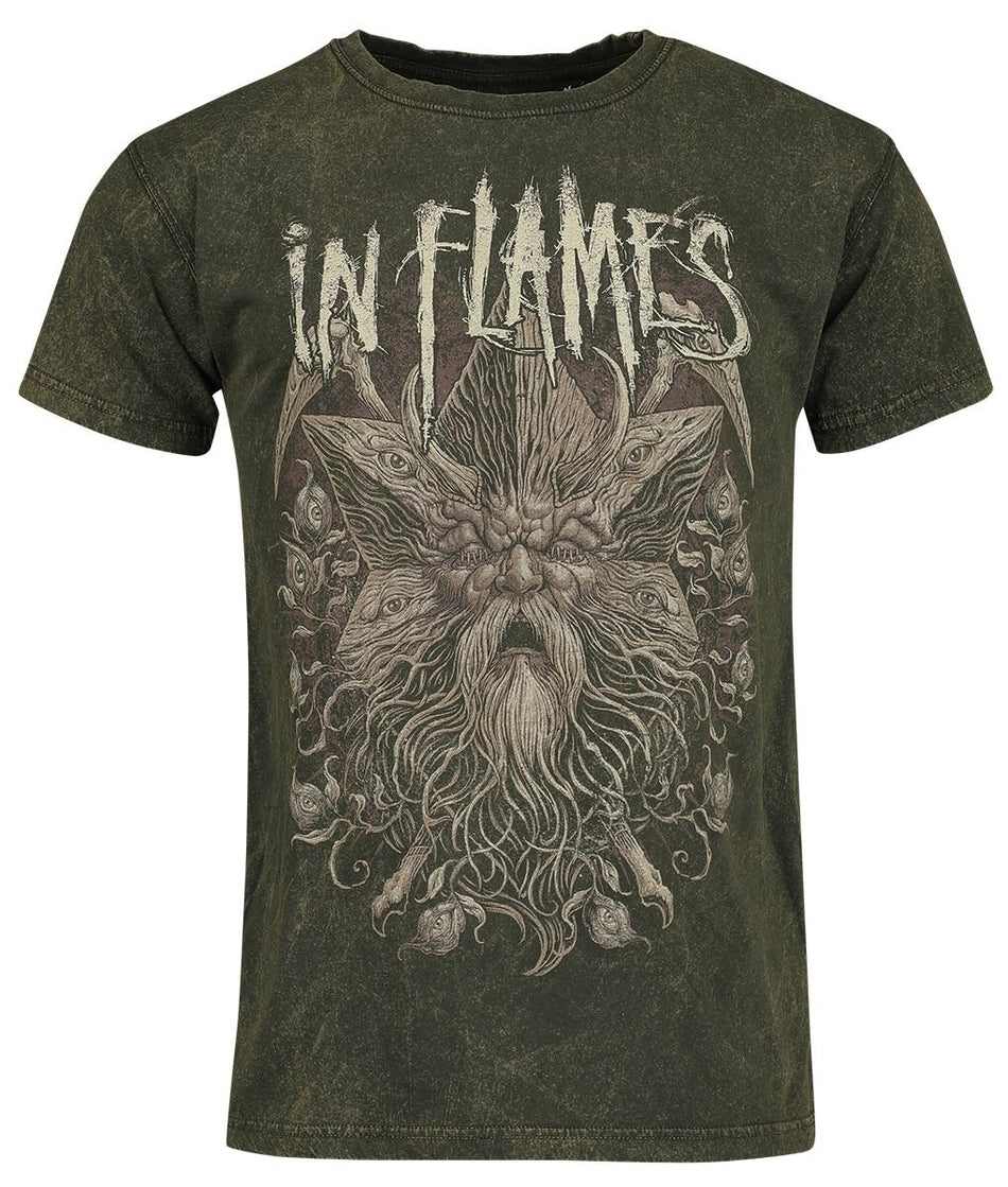 T-Shirt Manches courtes  de In Flames - Eternal Life - S à M - pour Homme - kaki - In Flames