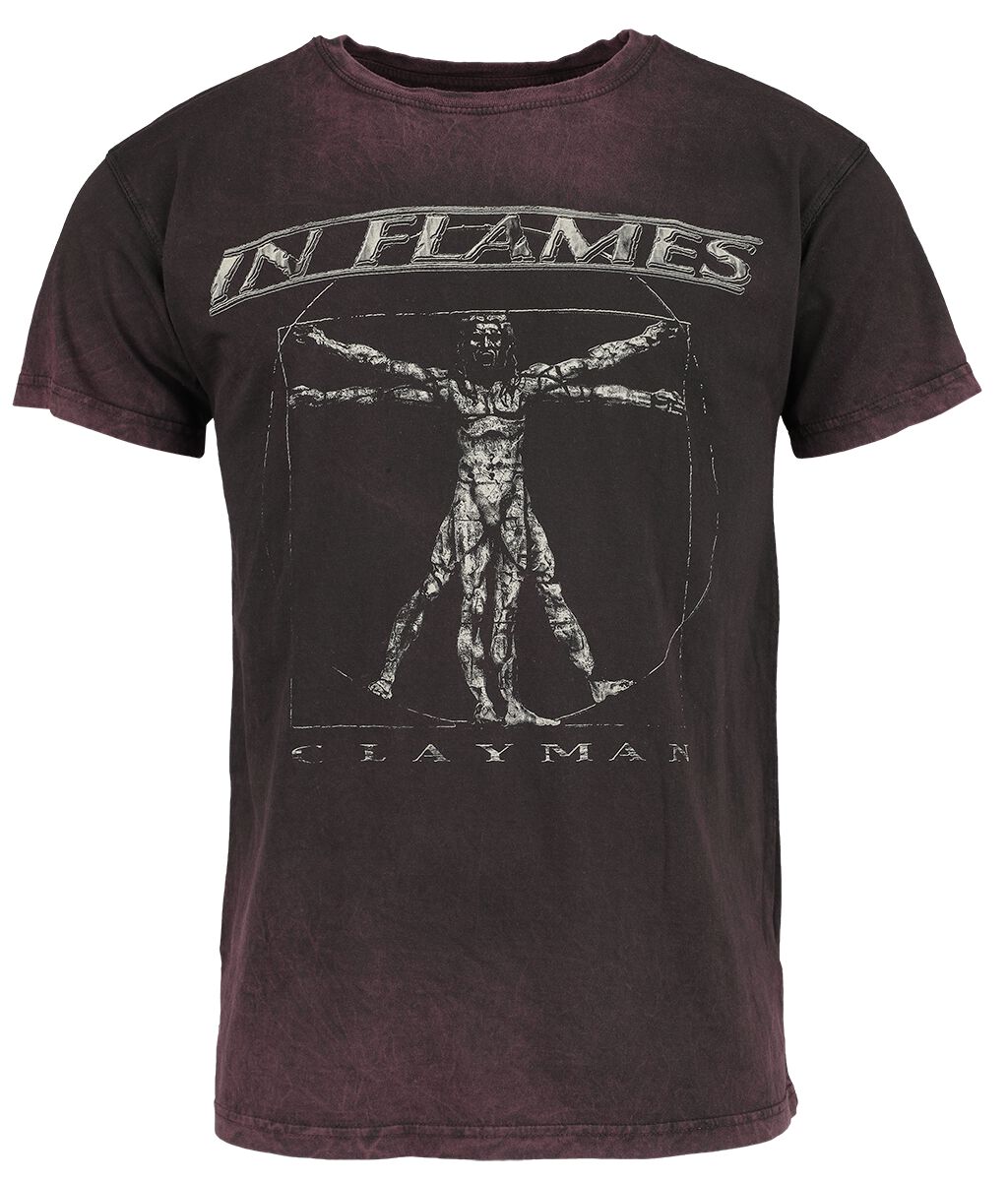 T-Shirt Manches courtes  de In Flames - Clayman Vitruvian - S à 4XL - pour Homme - rouge foncé - In Flames