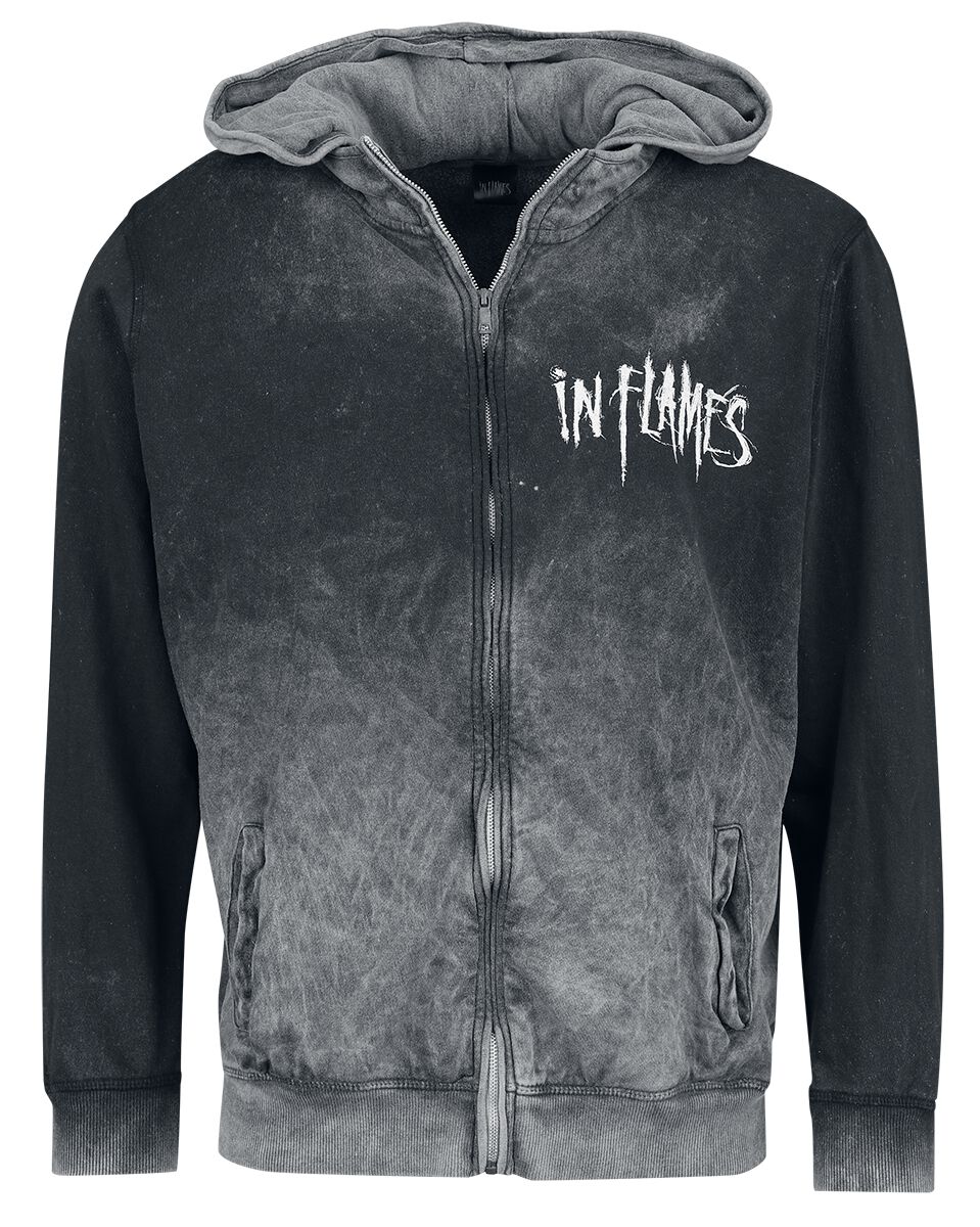 Sweat-shirt zippé à capuche  de In Flames - Jester Head - S à XXL - pour Homme - gris - In Flames