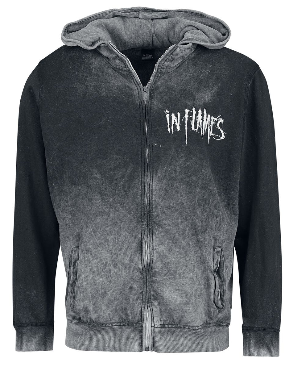 Sweat-shirt zippé à capuche  de In Flames - Jester Head - S à XXL - pour Homme - gris - In Flames